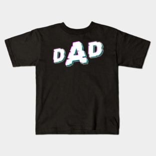 Fathers day DAD glitch no background Kids T-Shirt